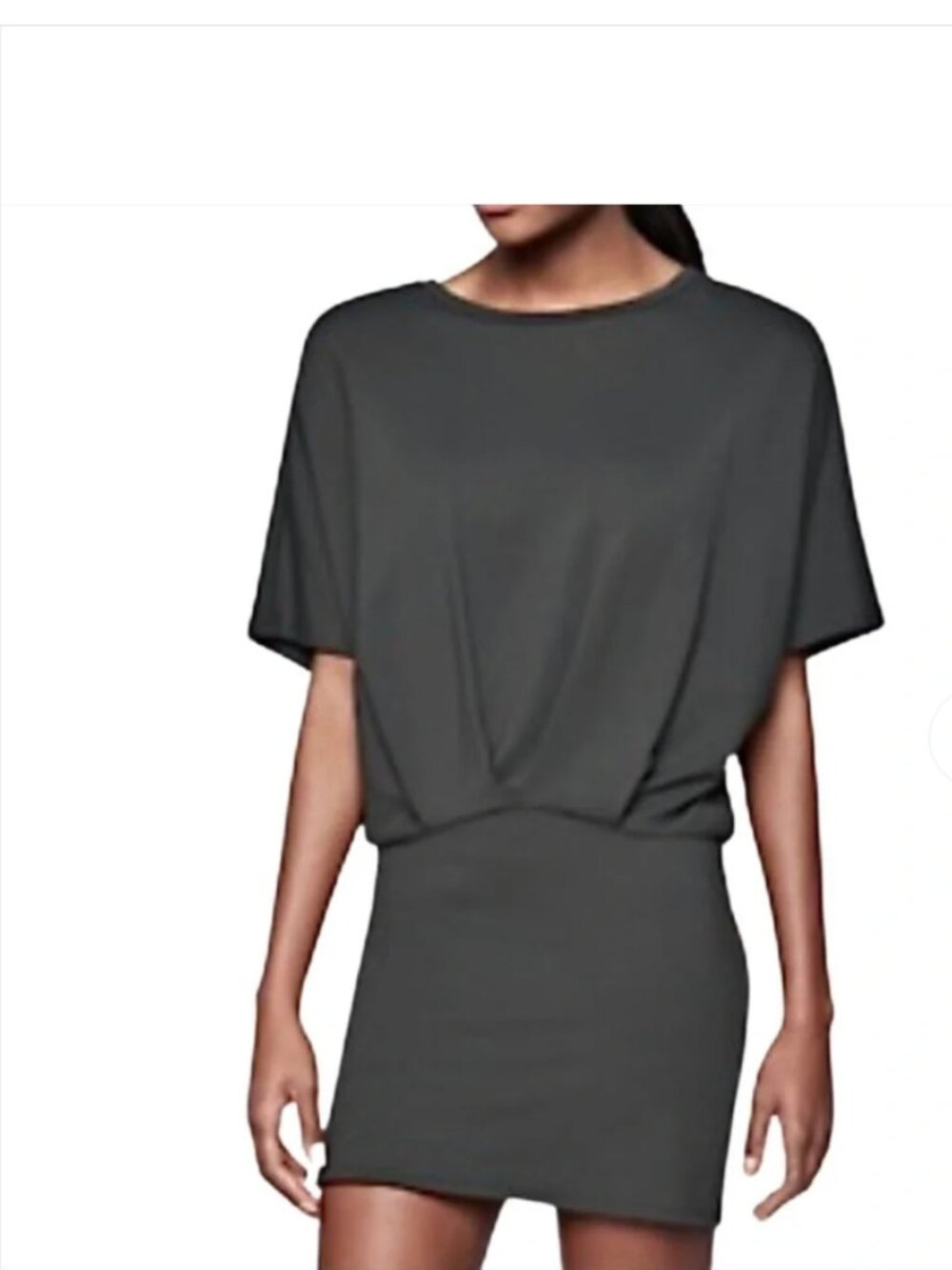 Athleta Black Pronto Pleated Mini Dress Size MP Style 291869